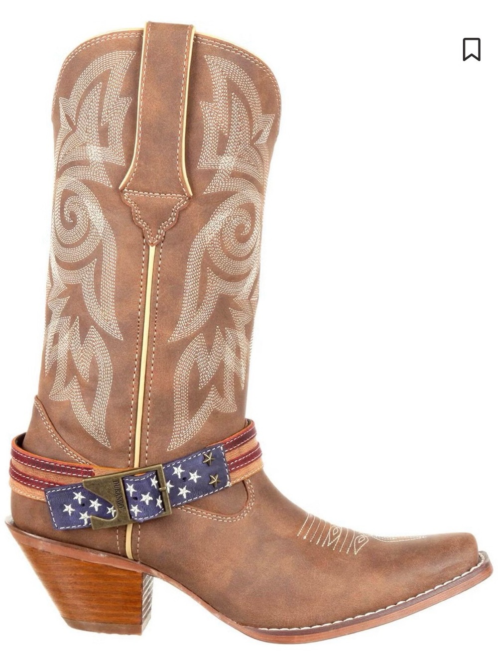 DURANGO WOMEN'S CRUSH FLAG ACCESSORY WESTERN BOOTS - SNIP TOE
